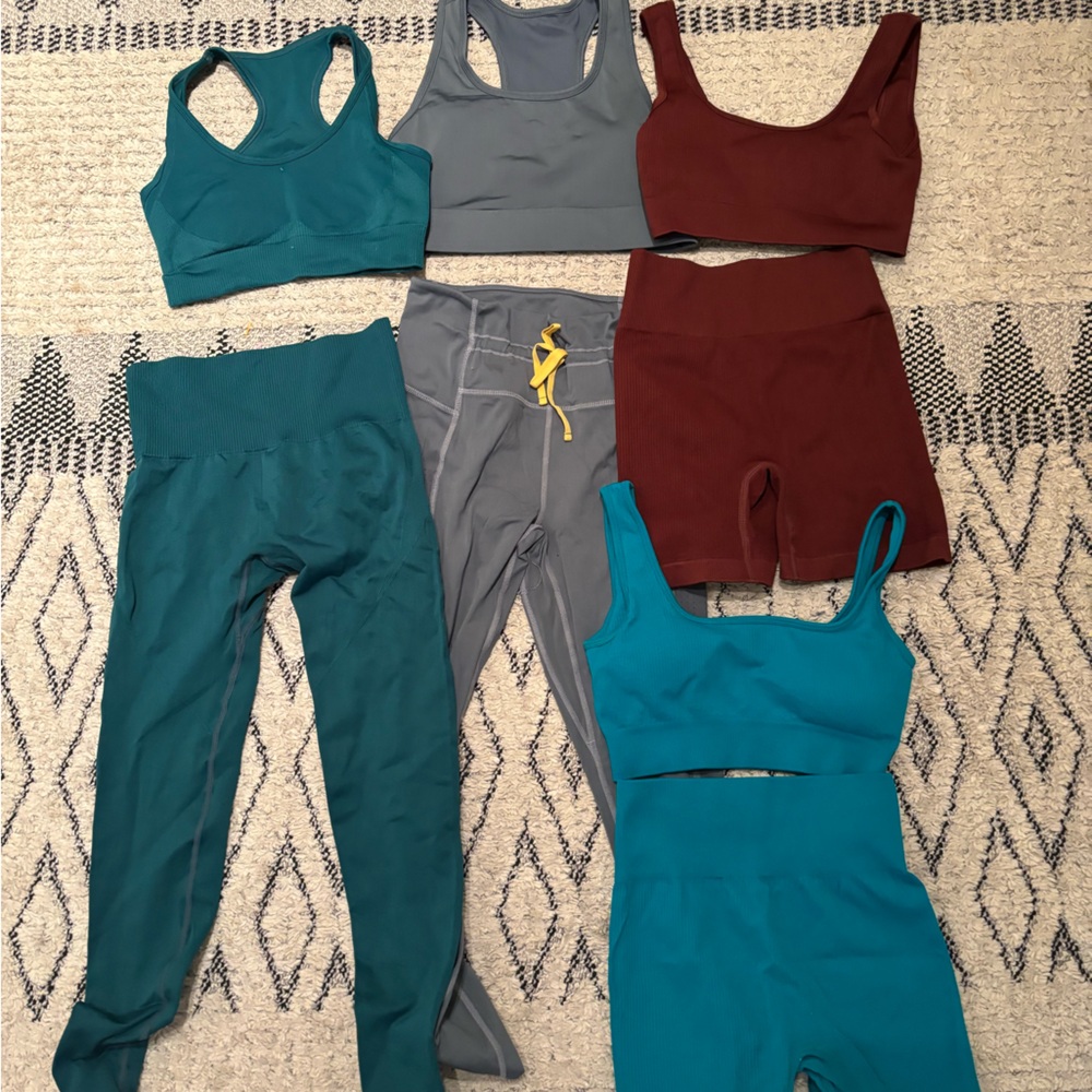 Teal and Gray Women's Activewear Set